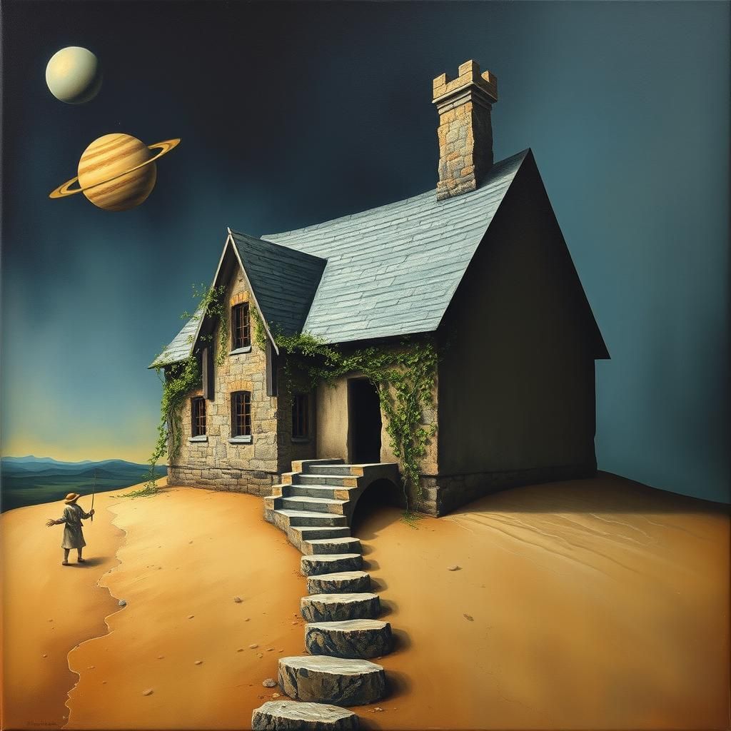 Surreal Horror House in Salvador Dali Style