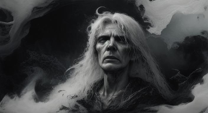 Turbulent Figures in Smoldering Dreamscape: Expressionist Ar...