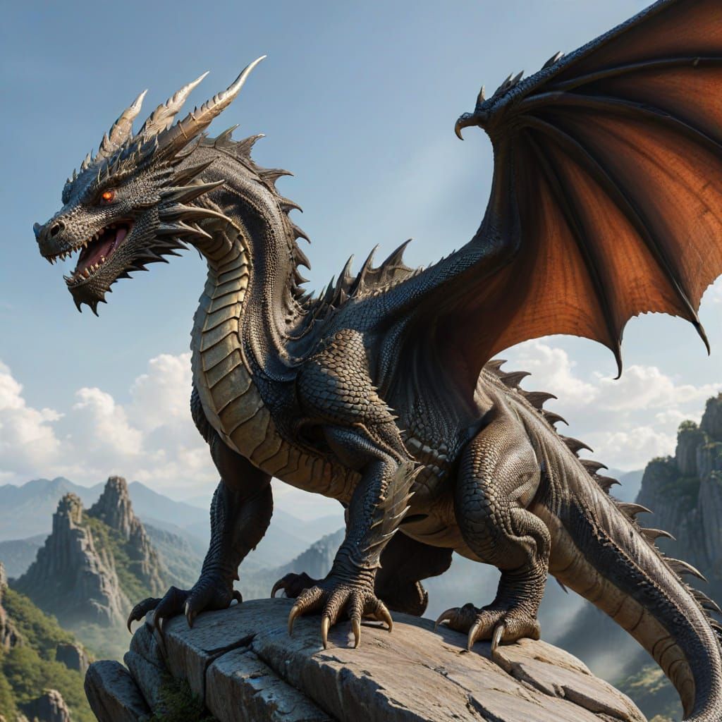 Majestic Dragon Illustration