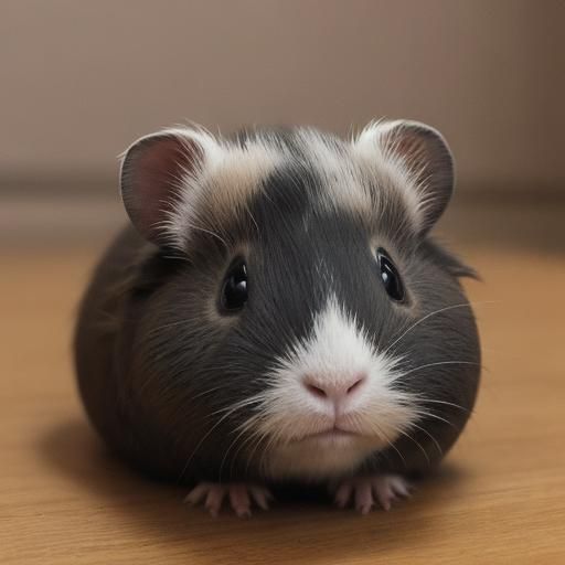 Dark Brown Guinea Pig with Black Features