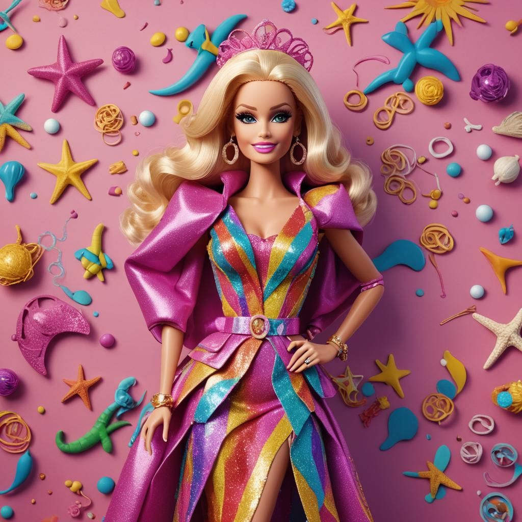 Drag Queen Barbie as Streisand: Pixar-Style Beach Party
