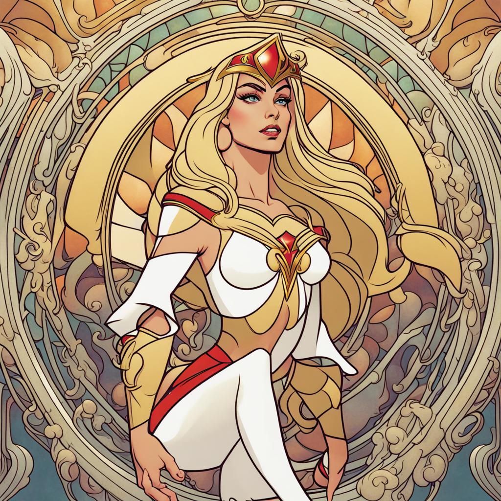 She-Ra Princess of Power in Art Nouveau Style