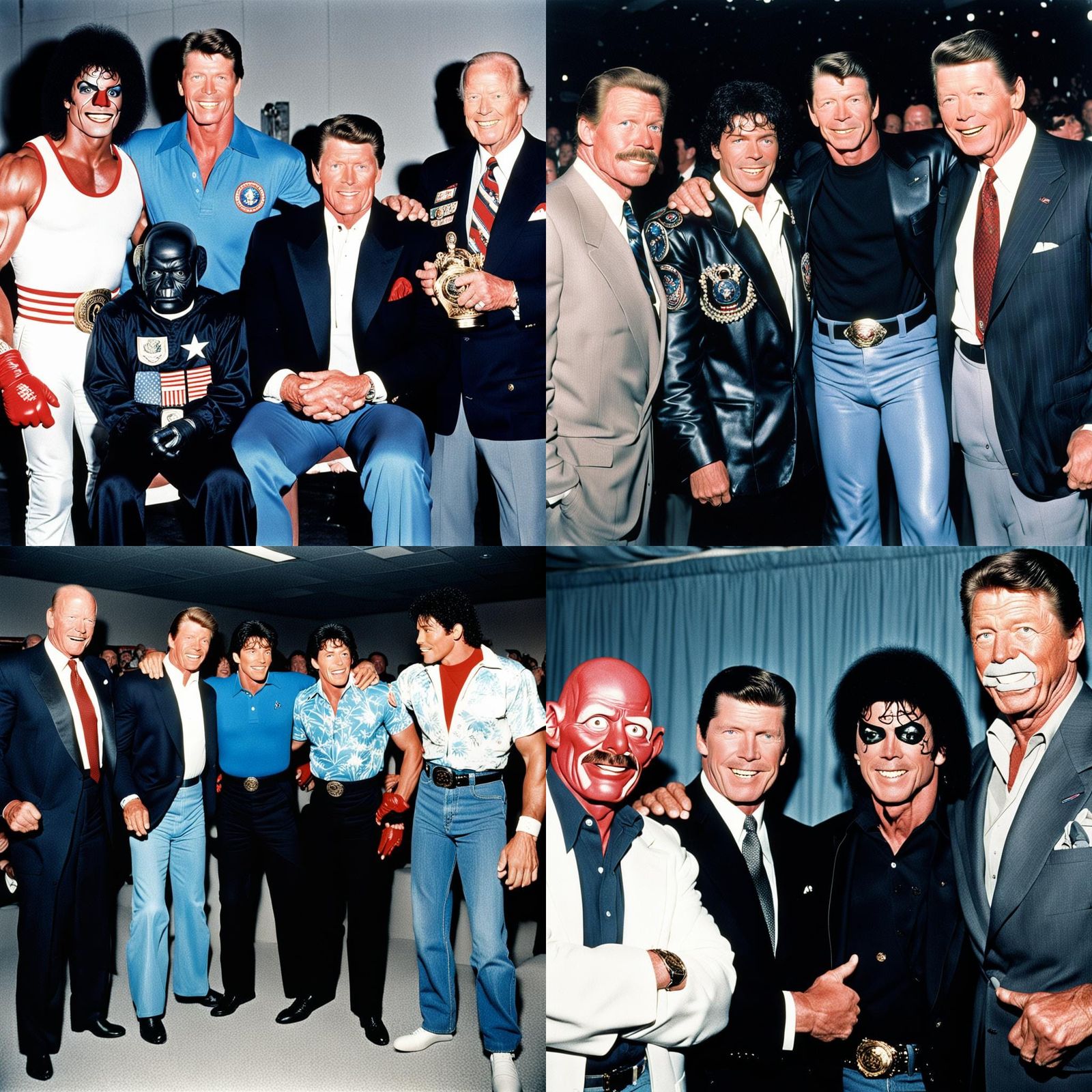 Stone Cold Steve Austin with Icons of the 1980s