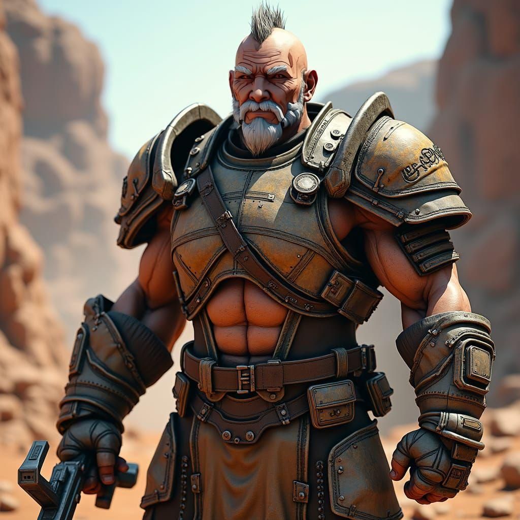 Brick From Borderlands as 3D Anime Art