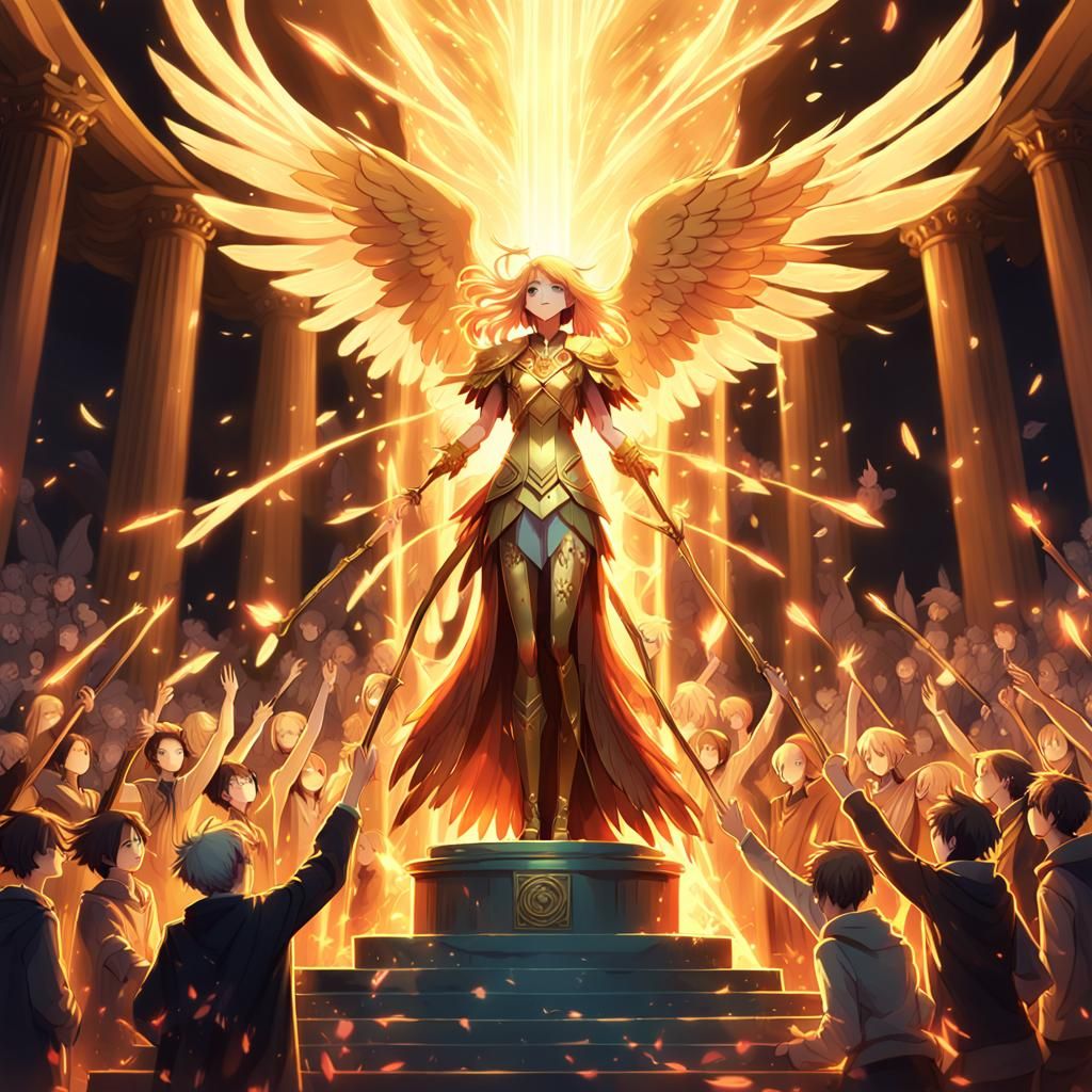 Phoenix Celebrated in Anime Art Style