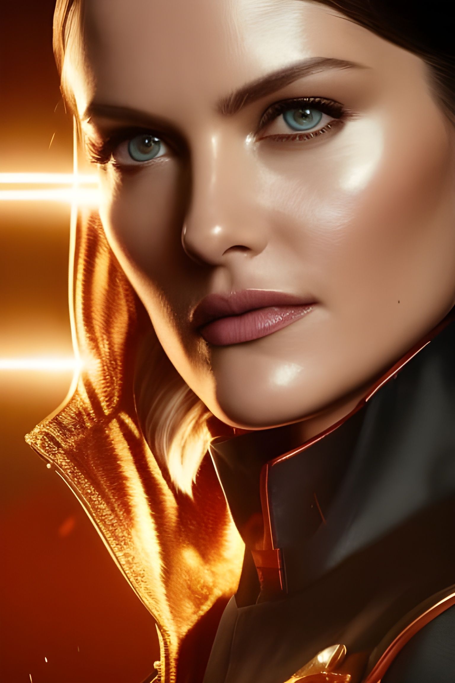 Tricia Helfer as Kilian Qatar: Sci-Fi Digital Portrait