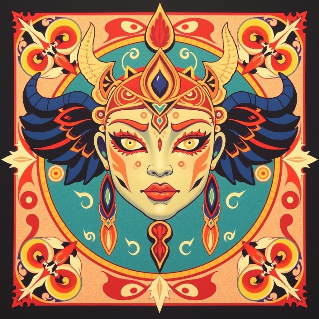 AI Art: A Vibrant Tribal Representation