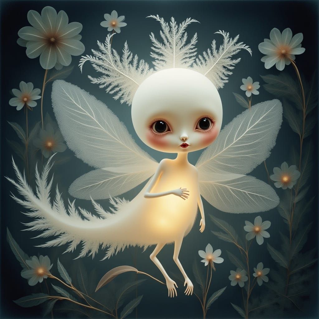 <lora:Winter PG 2:1.0> <lora:isolated:1.0> A delicate, lace-...