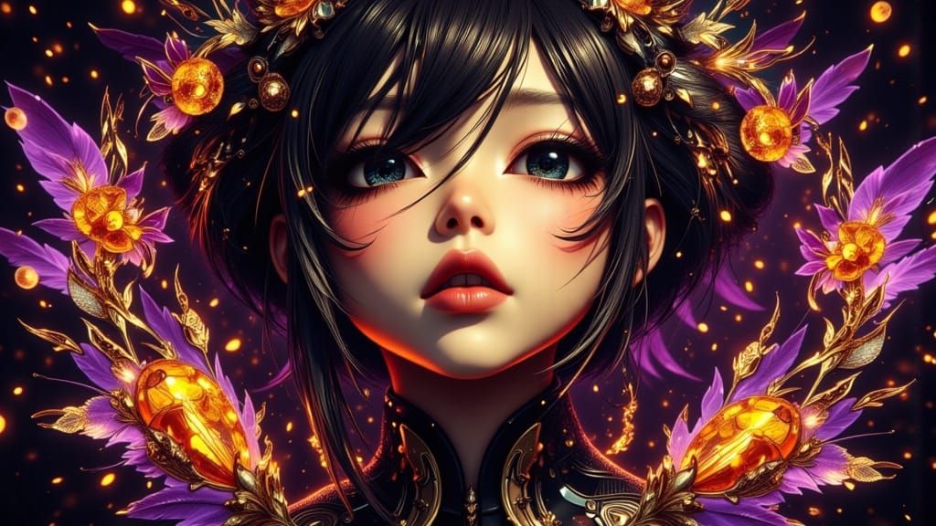 Cracked Glass Art: Wabi-Sabi Dark Fantasy