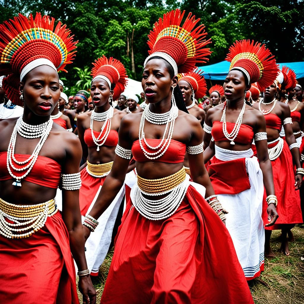 Vodou Dancers in Spiritual Trance