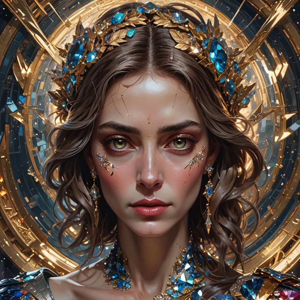 Edgy Modern Portrait in Mixed Media Style