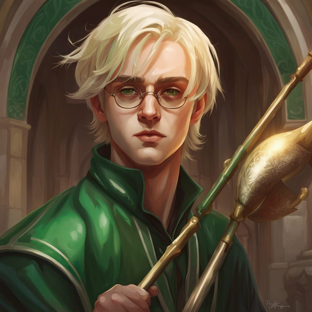 Scorpius Malfoy as Slytherin Chaser Portrait