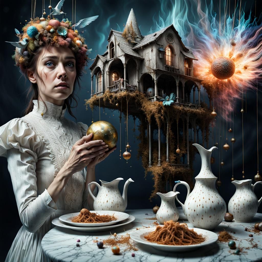 Magical Biological Prism with Ethereal Particle System