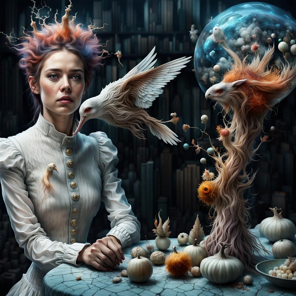 Magical Biological Forms in Surreal Photorealistic Style