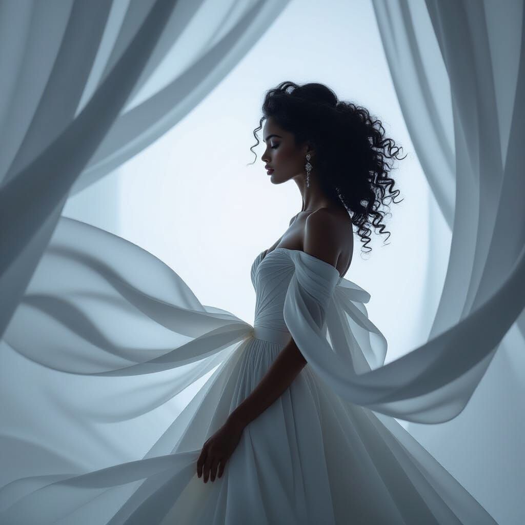 made in white, an unimaginably beautiful creation, very styl...