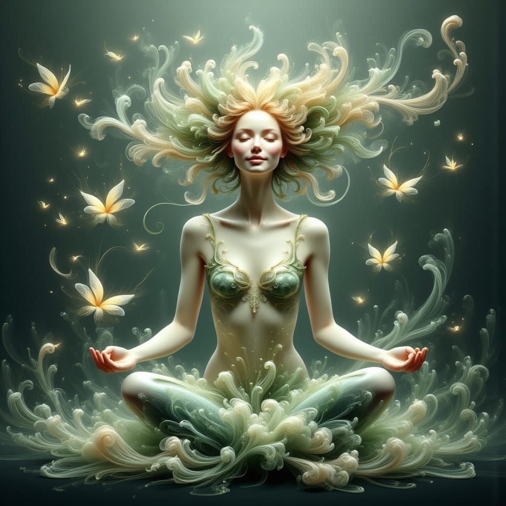 Tranquil Mystic in Cosmic Harmony