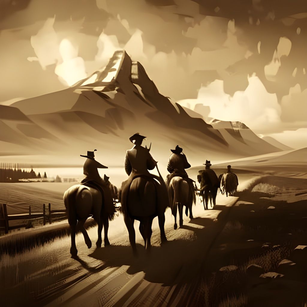 Oregon Trail Settlers in Early 1800s Photo