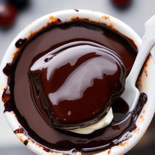 Delicious Hot Fudge Sundae in Professional Photo