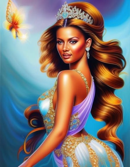 Glimmering Baby Angel with Silver Wings