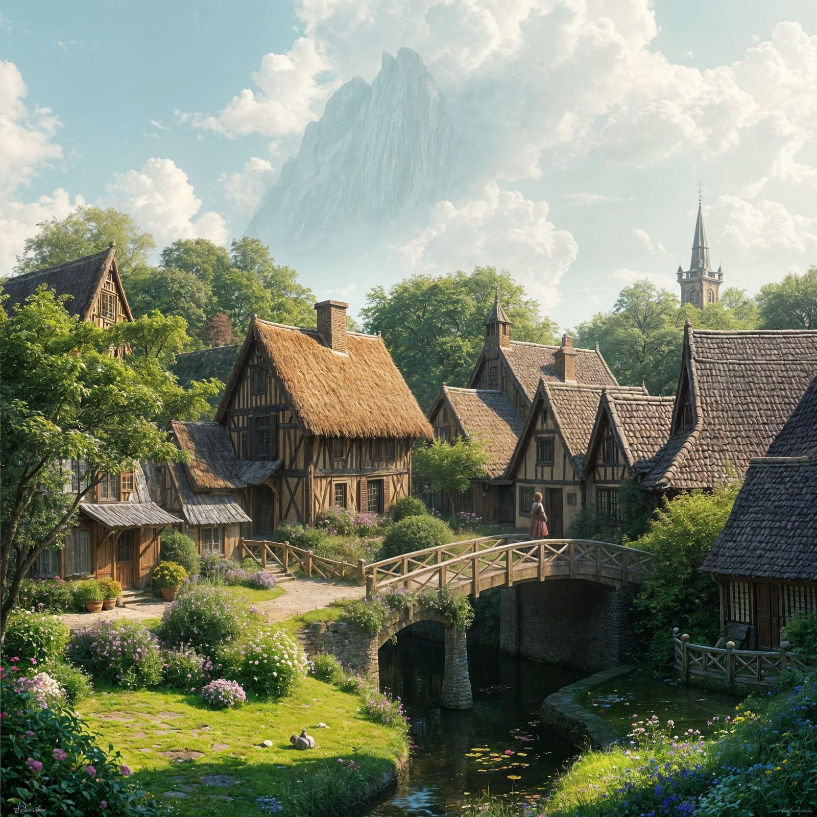 Charming 17th Century Dutch Village in Summer