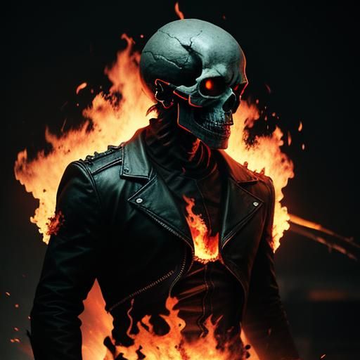 Fiery Skull: Cinematic Film Still