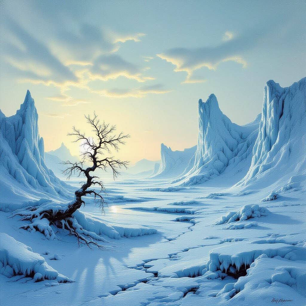 World Ends in Ice, Not Fire Oil Painting