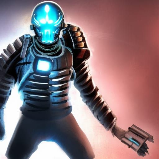 Sans in Dead Space: AI Generated Crossover