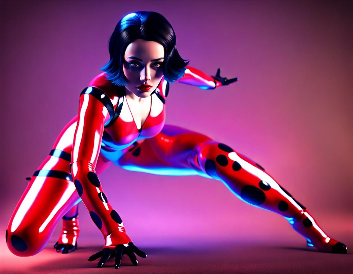 Ladybug Hero in Dramatic 3D Digital Art