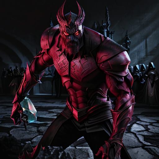 Dark Majesty: A Fierce Figure Steps into the Throne Room