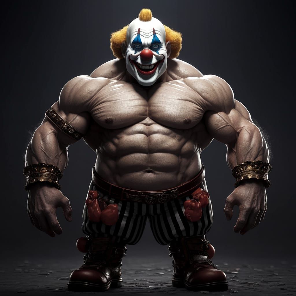 Dark Circus Clown in Anime Style