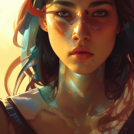 Detailed Warriors Portrait in Hyperrealistic Style