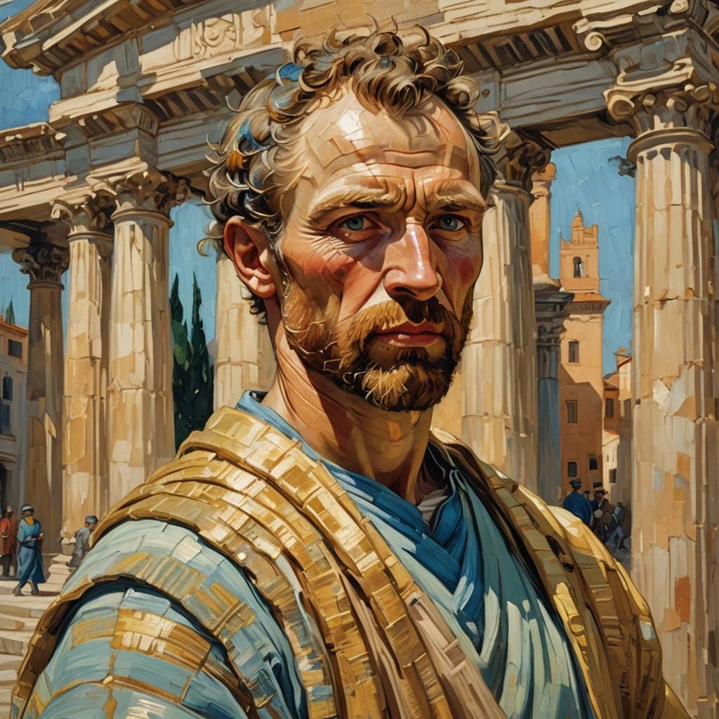 Marc Antony in Van Gogh Oil Painting Style