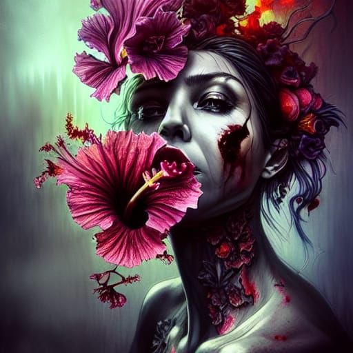 Zombie flower girl