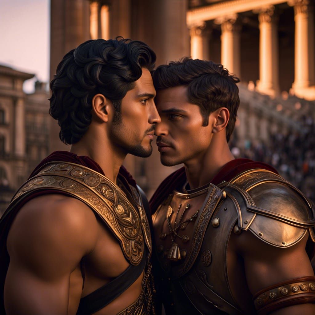 Roman Teens Embrace: A Homoerotic Masterpiece