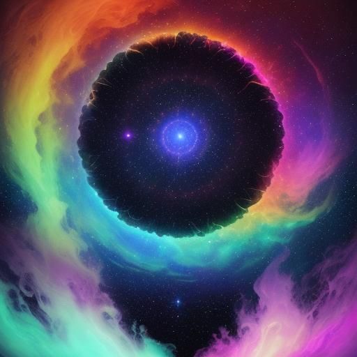 Cosmic Surrealism: Star Grazer Winking Through Portals