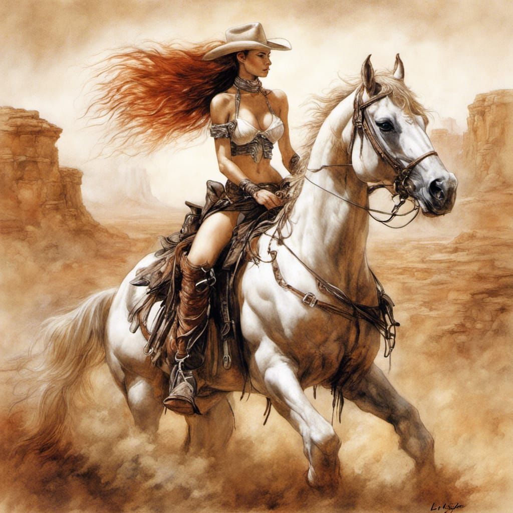 Cowgirl and her horse