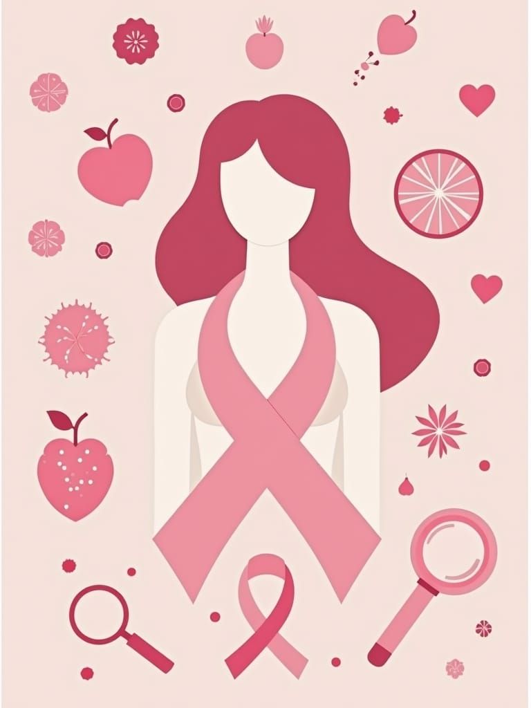 Breast Cancer Awareness Infographic in Minimalist Style