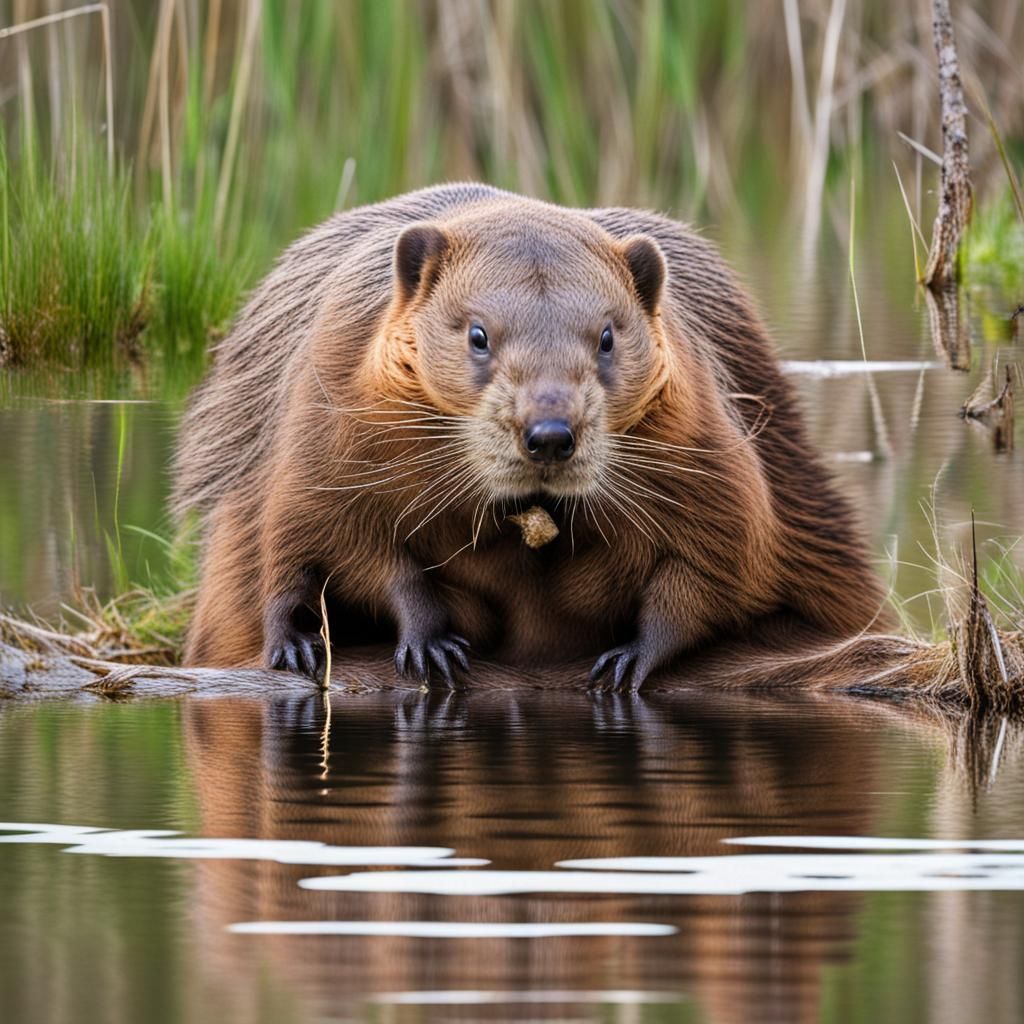 Obese Beaver Generated by AI