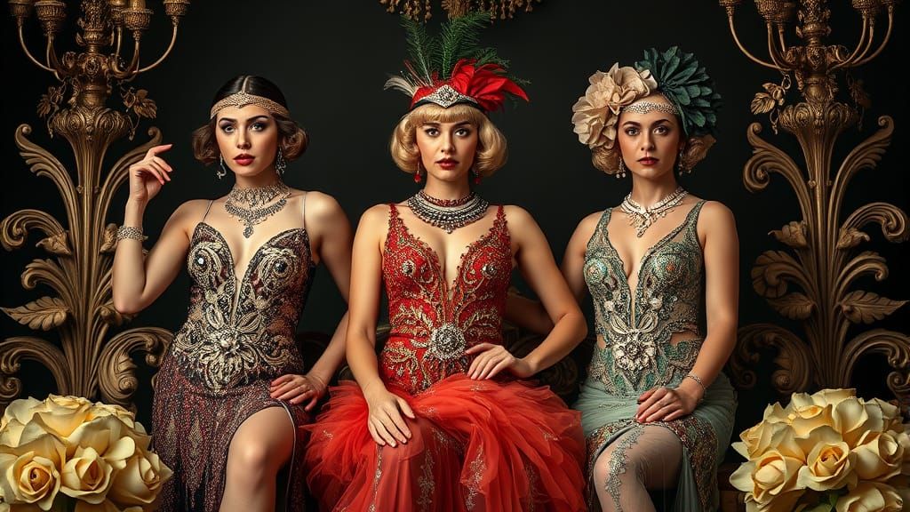 Flappers in Beaded Dresses, Maximalist Couture