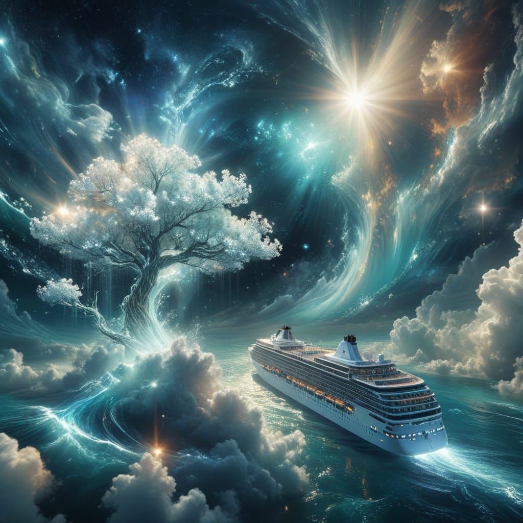Cosmic Cruise Ship Sails Through Heavenly Seas