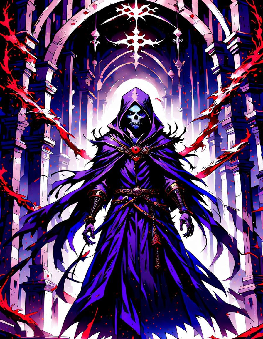 Undead King Crowned in Eerie Anime Tomb