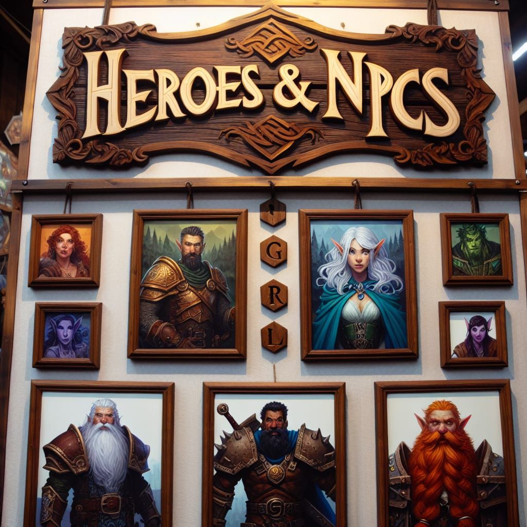 Heroes and NPCs Sign with Fantasy Portraits