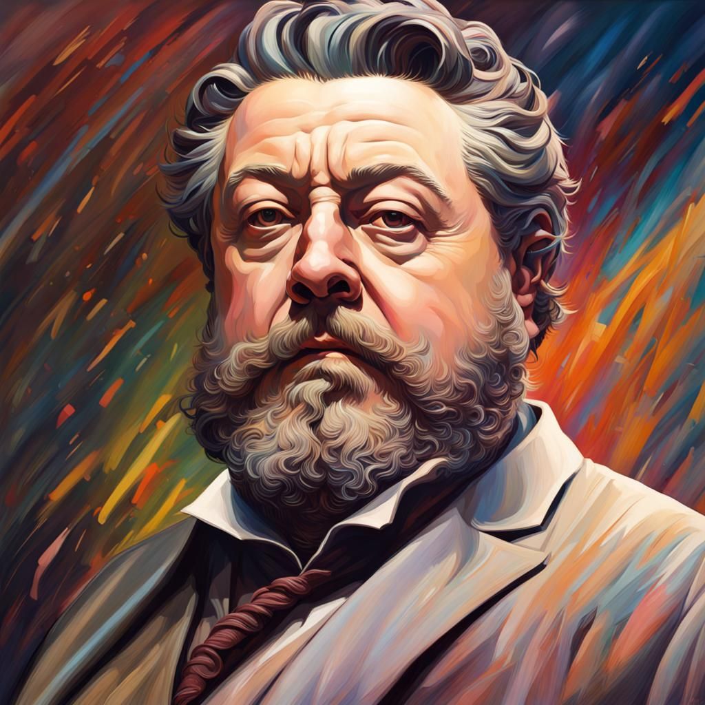 Hyperrealistic Portrait of Charles Spurgeon with Splash Art