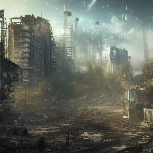 A post-apocalyptic city