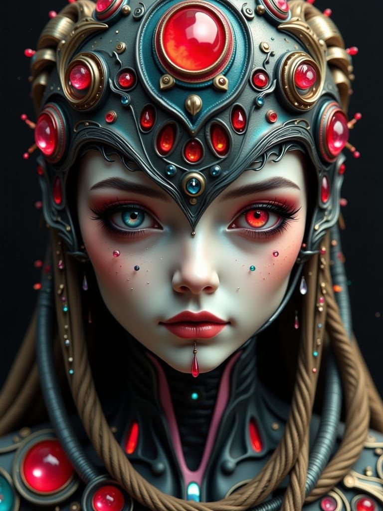 Enchanted Fae in a Dark, Glitchy Realm