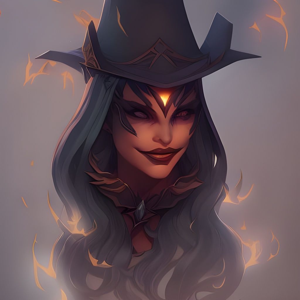 Eldritch Jack-o'-Lantern Witch Portrait