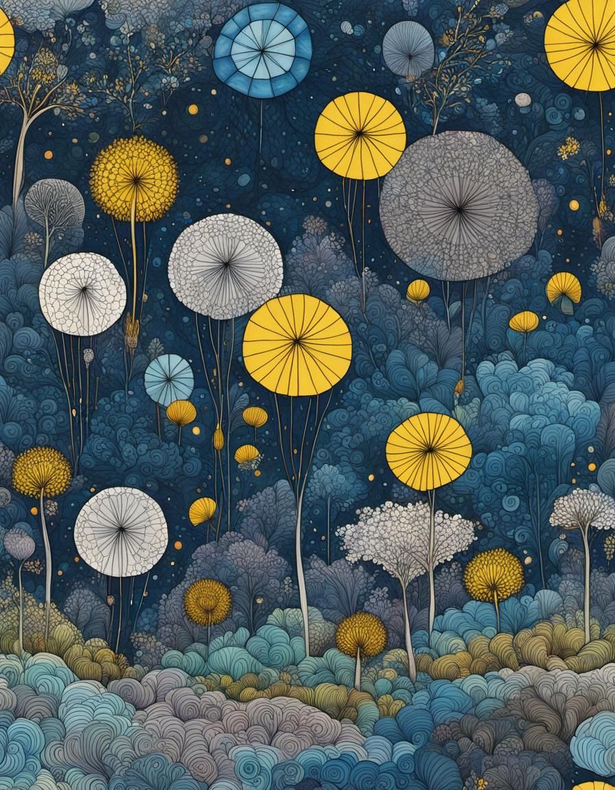 🔵🟣🟡THE MOORLAND LANDSCAPE HOTAIRBALLOON DANDELION HEART S...