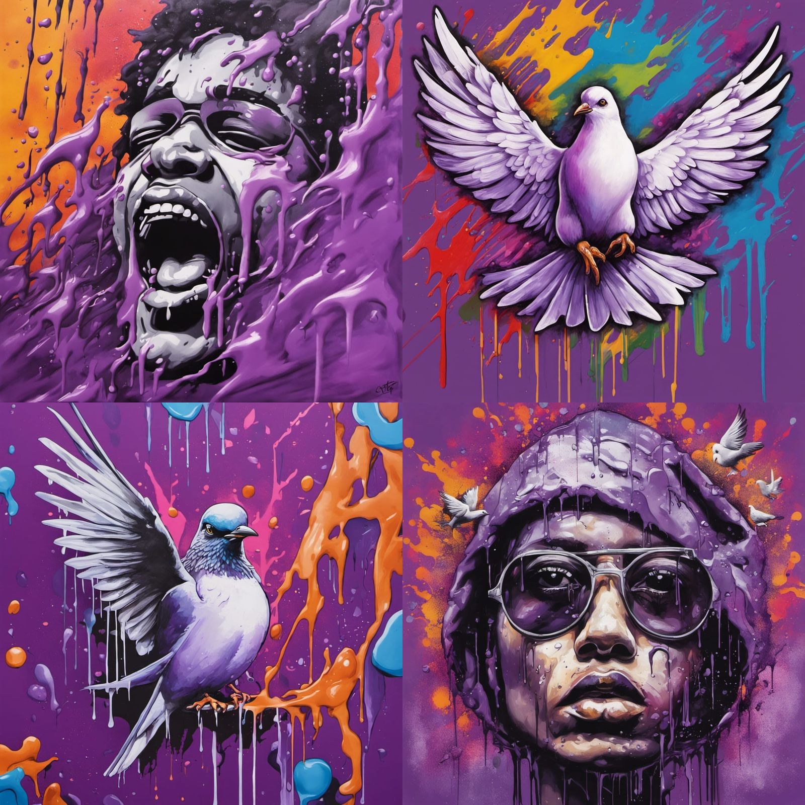 Colorful Graffiti Art with Polychromatic Details