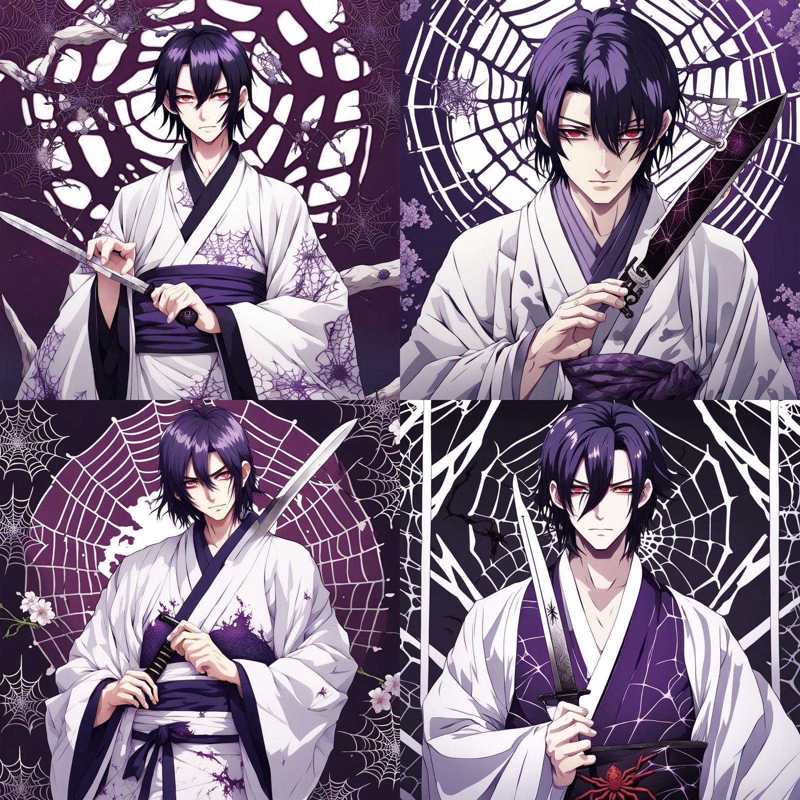 Anime Man with Poisoned Knife in Kimono