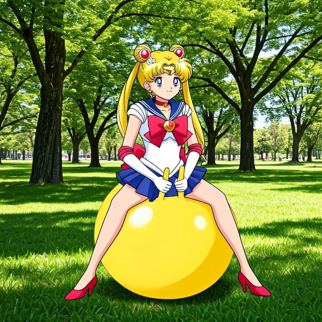 Sailor Moon on Hopper Ball, Anime Style